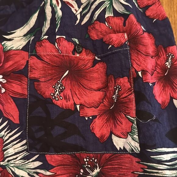 JOGAL Hibiscus Floral Hawaiian Print Shorts - Picture 10 of 10